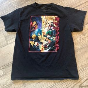 My Hero Academia Funimation Anime Graphic T Shirt Black Mens Size L